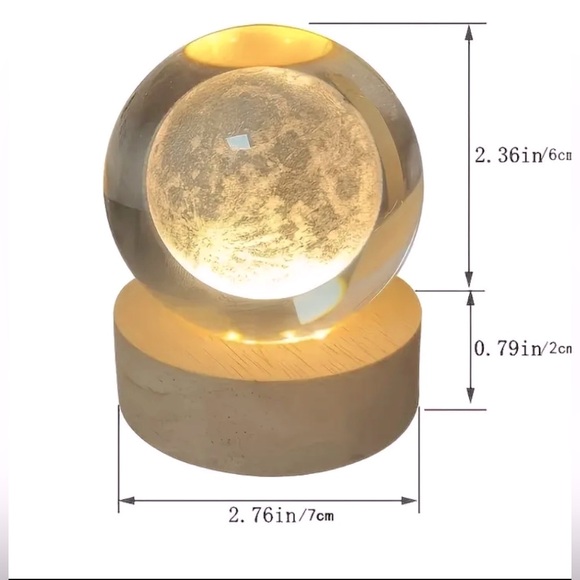 LIGHT LED LIGHT GLASS GLOBE MILKY WAY,SOLAR SYSTEM,WALK UNDER THE STARS, SATURN - Picture 3 of 7